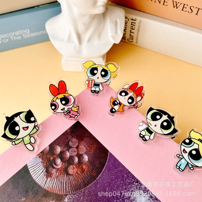 6PCS Kawaii The Powerpuffs Gir - Tech Office Accessories review and price