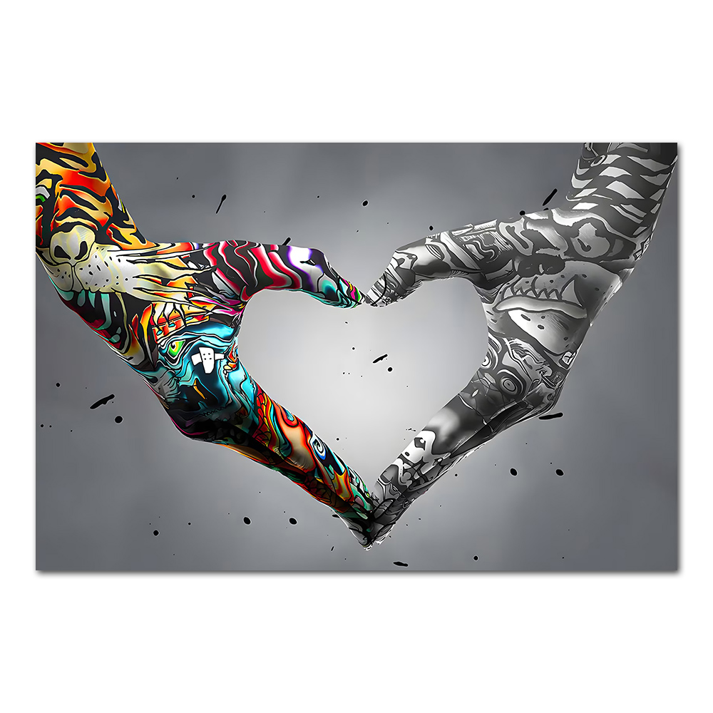 Graffiti Hand Love Canvas Pain - Tech Home Accessories review and price