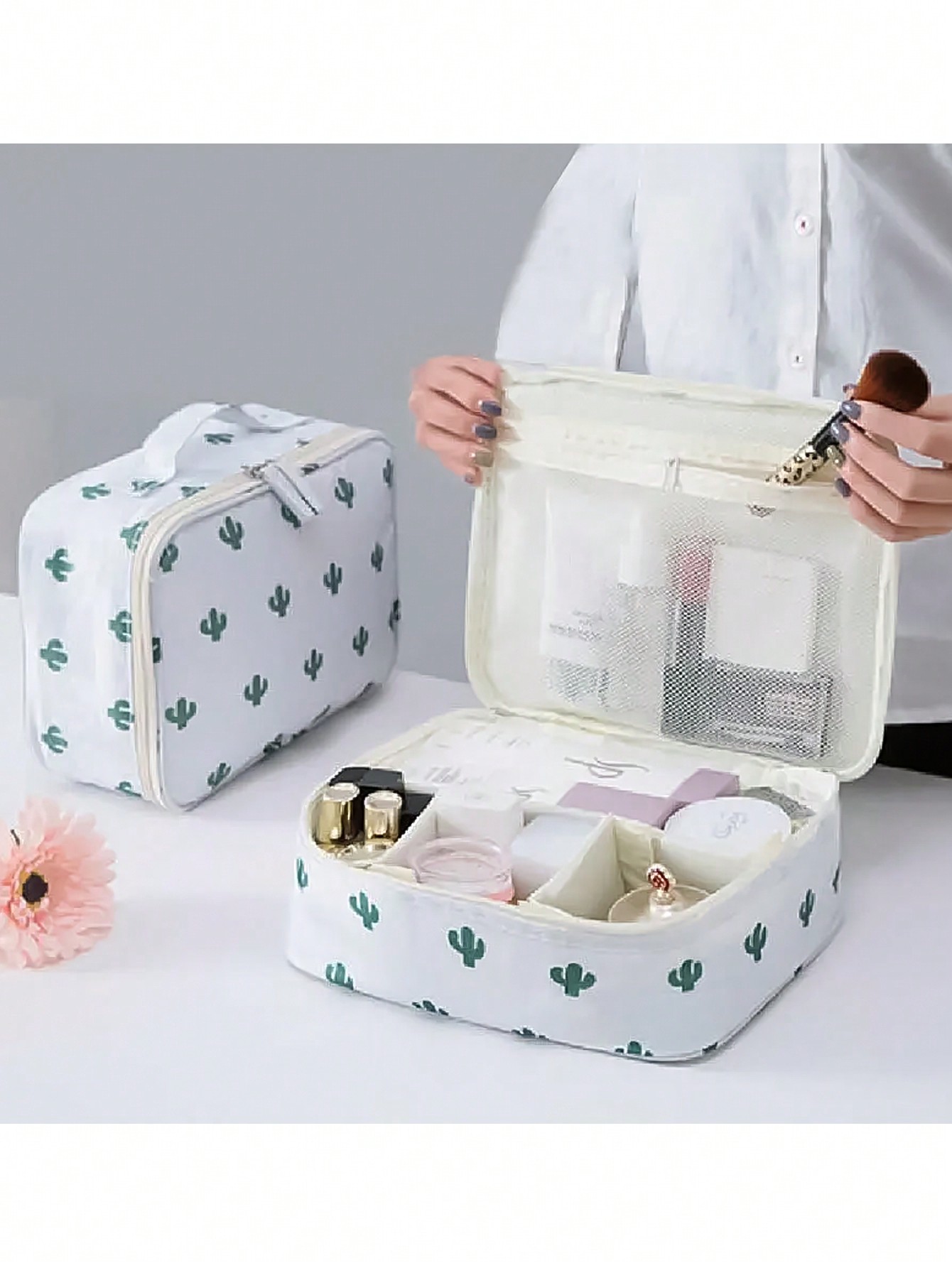 1 Pcs Cactus Print Waterproof  - Tech Accessories Travel Bag review and price